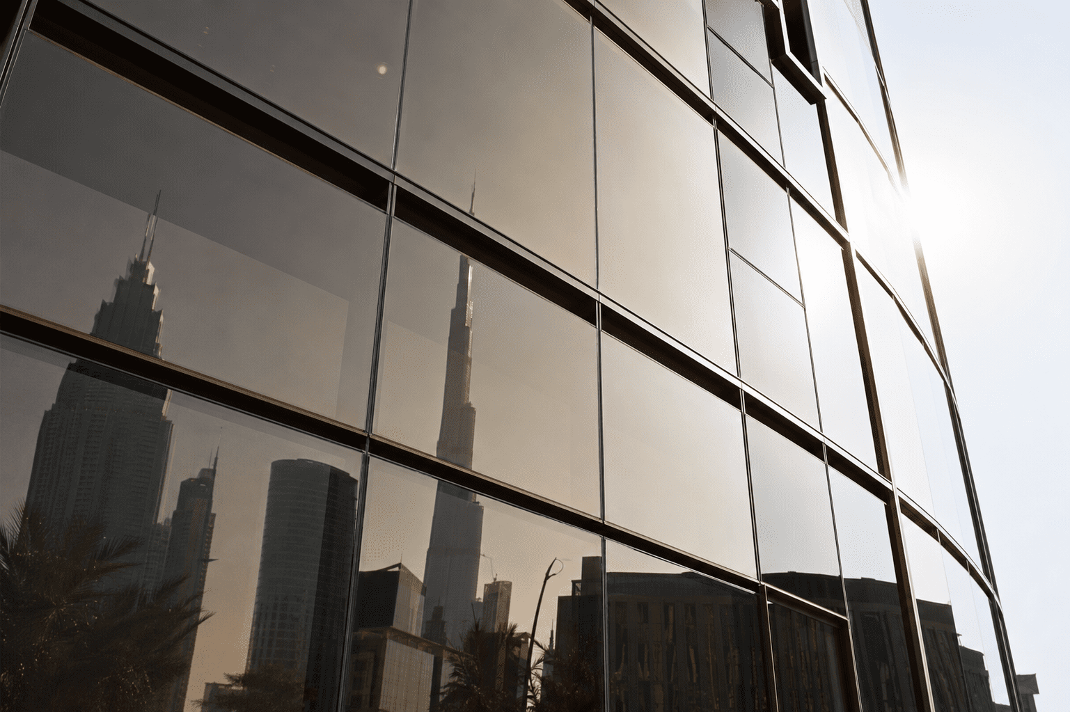 Sun control film — Dubai commercial tower